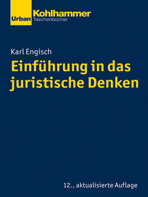 cover image of Einführung in das juristische Denken